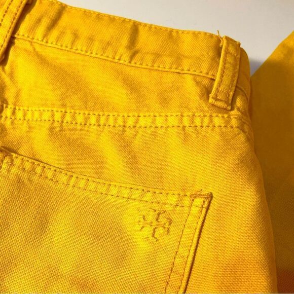 Tory burch yellow Boot Cut Frayed Bottom Denim Pant 25 - Picture 10 of 15